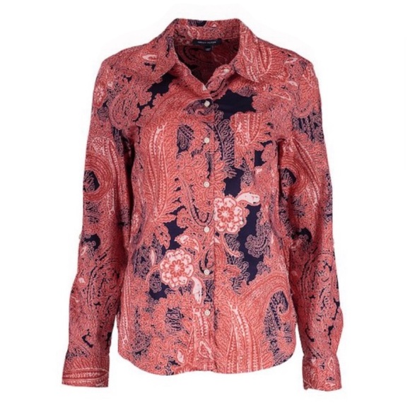 NWT TOMMY HILFIGER Cinnabar Paisley Button Down Shirt - Picture 3 of 16